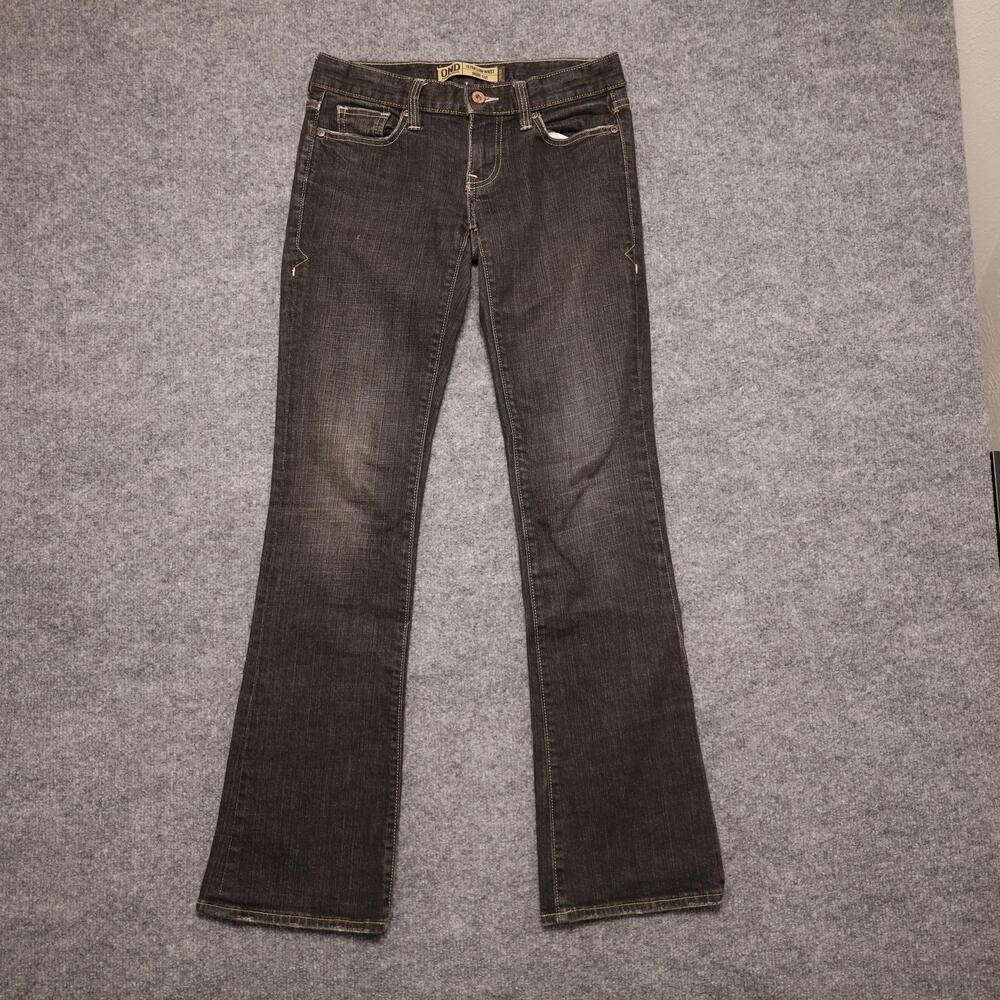 Old Navy Jeans Juniors 1 Regular Gray Charcoal Wash Ultra Low Bootcut Stretch
